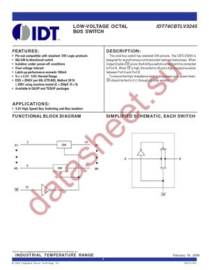 IDT74CBTLV3245PGG8 datasheet  